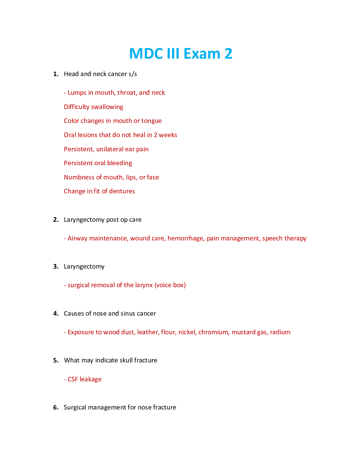 Preview image for NUR 2502 / NUR2502 Exam 2 Review: Multidimensional Care III / MDC 3 Exam 2 Review (Latest 2021/2022) Rasmussen